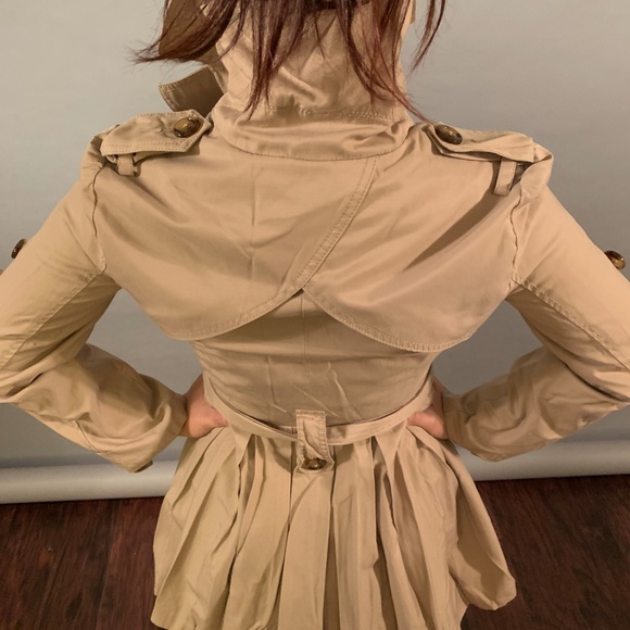 Miss Sixty Khaki Tan Trench Coat - Picture 4 of 7